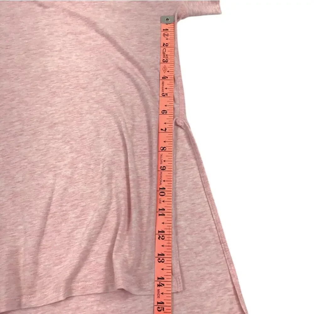 LULULEMON My Mantra V-Neck Hi Low Top Tunic Sz 12/14 Pink Athletic Everyday